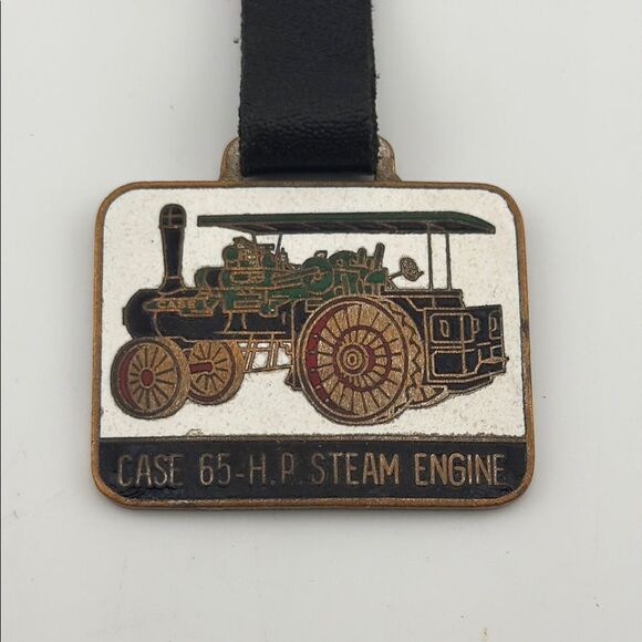 Vintage enamel Case 65-H.P. Steam Engine Fob Watch - Picture 1 of 2